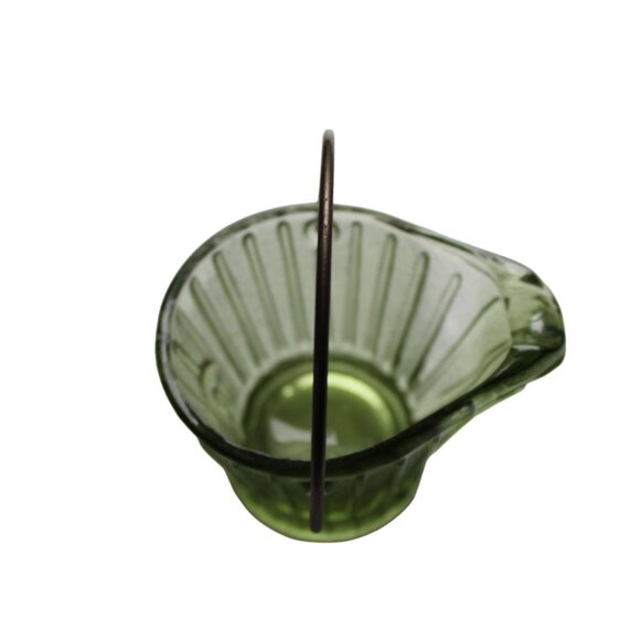 Continental Canning Company Other - VTG Hazel Atlas Green Glass Miniature Coal Bucket Toothpick Holder Ashtray